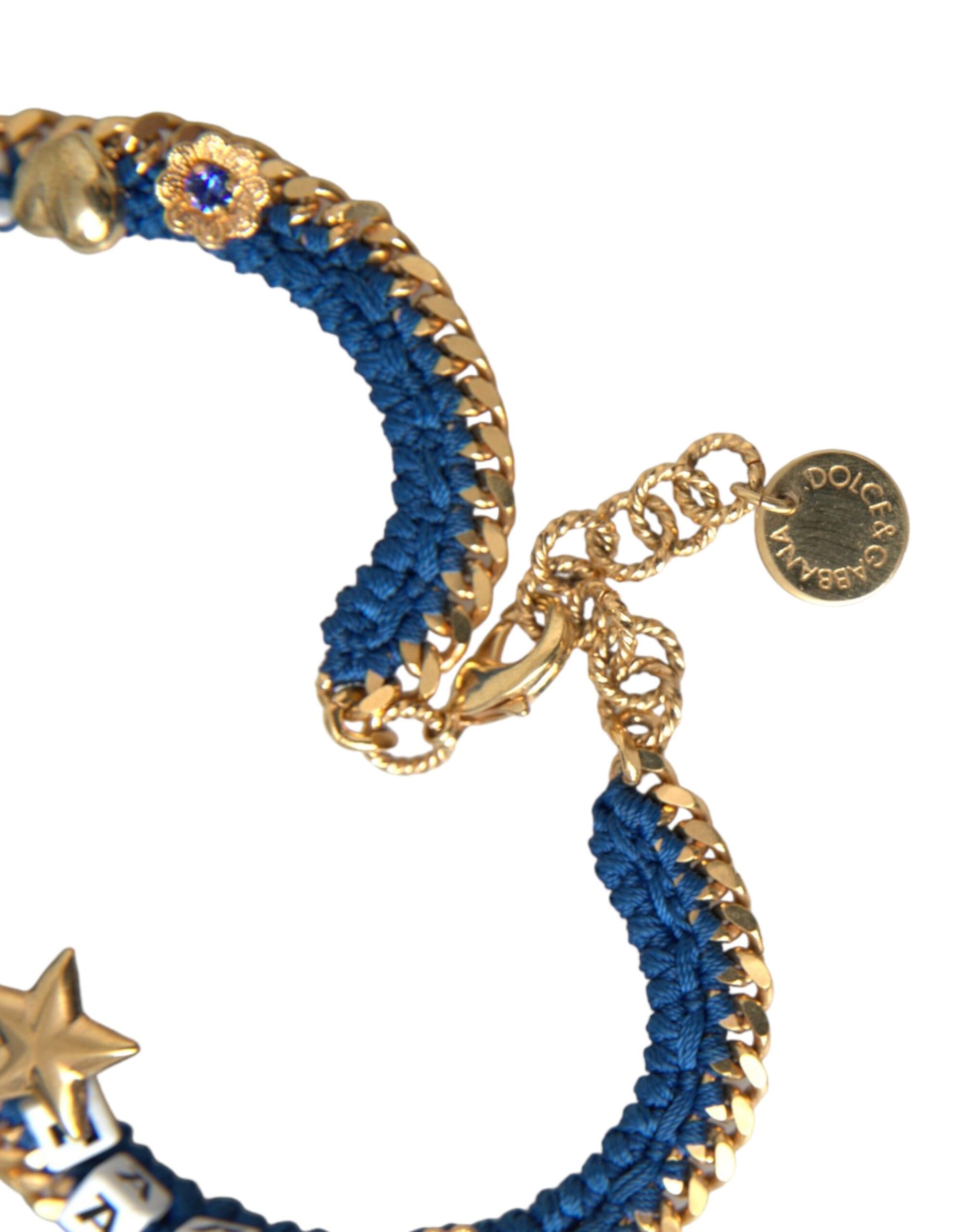 Armband van goudkleurig messing met ketting Iam The Star