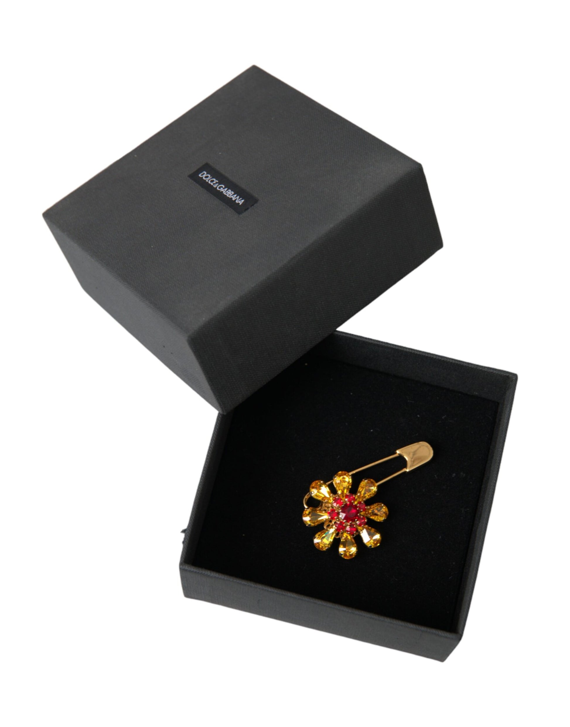 Goud messing bloemen kristal sieraden broche pin