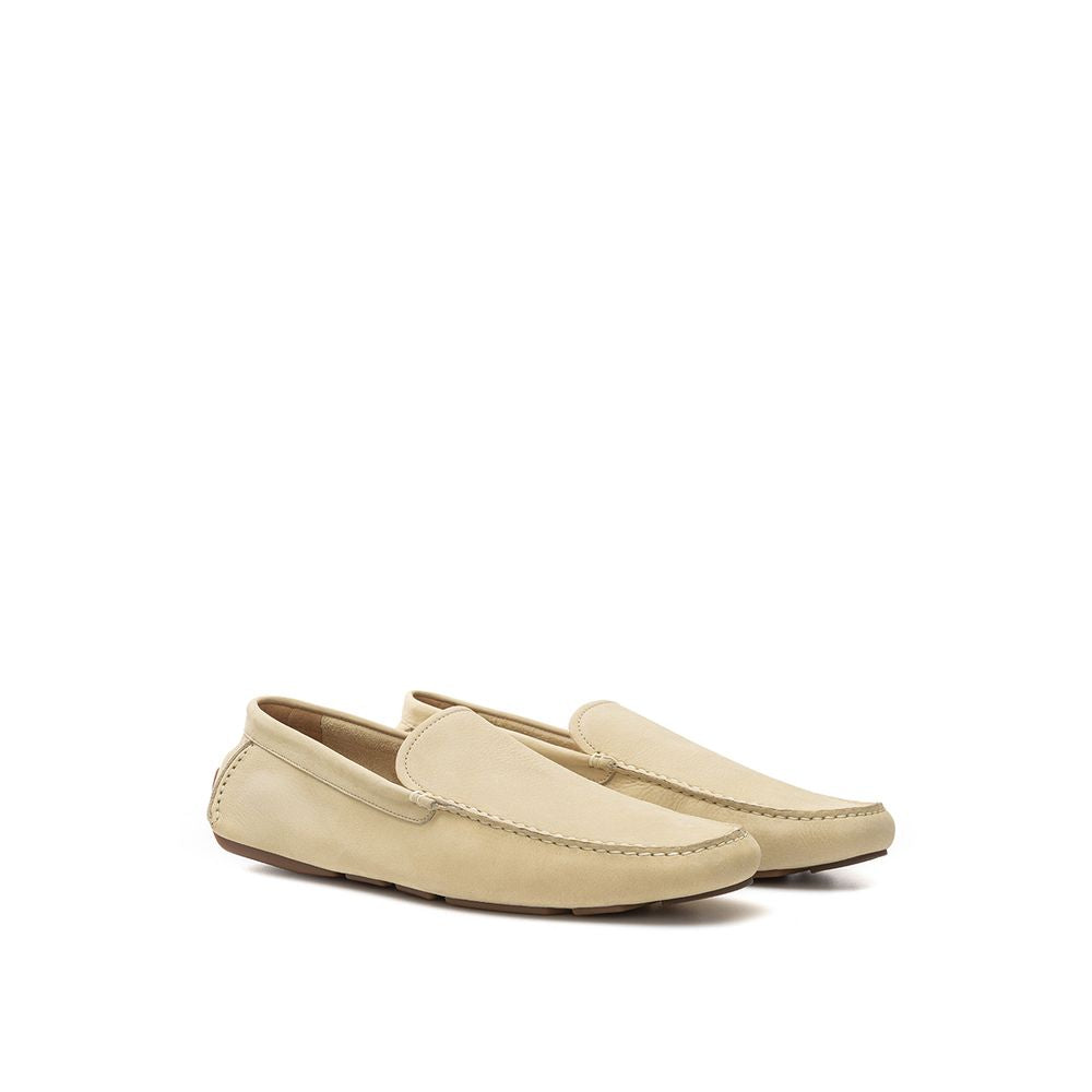 Beige leren loafer