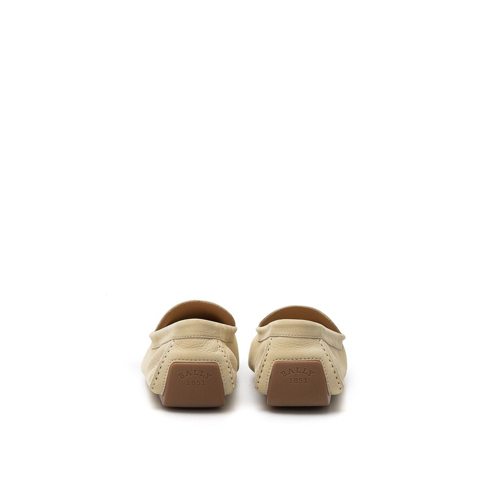 Beige leren loafer