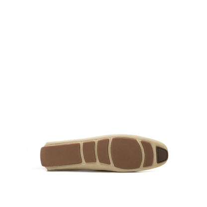 Beige leren loafer