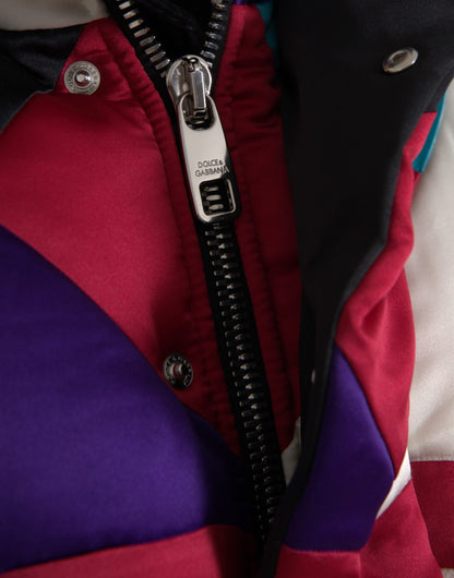 Multicolor Logo Windbreaker Puffer Jacket