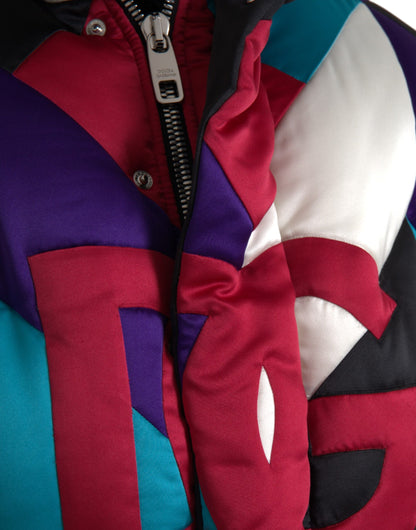 Multicolor Logo Windbreaker Puffer Jacket