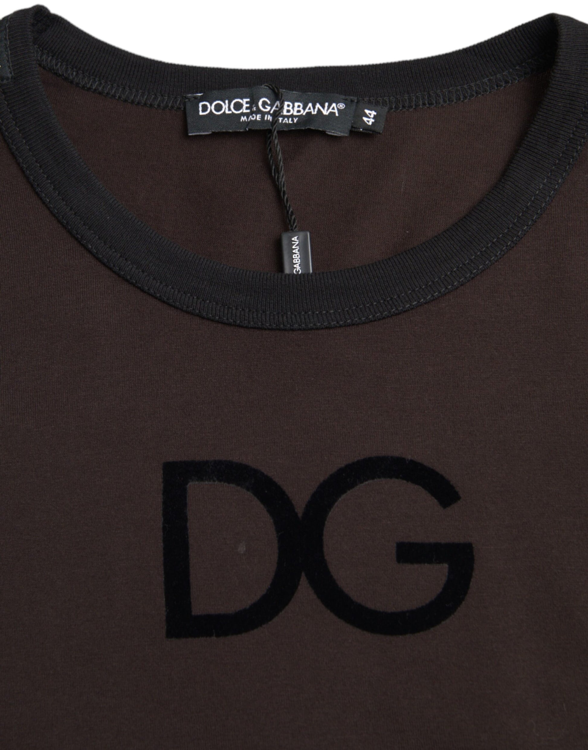 Brown DG Logo Crewneck Pullover Sweater