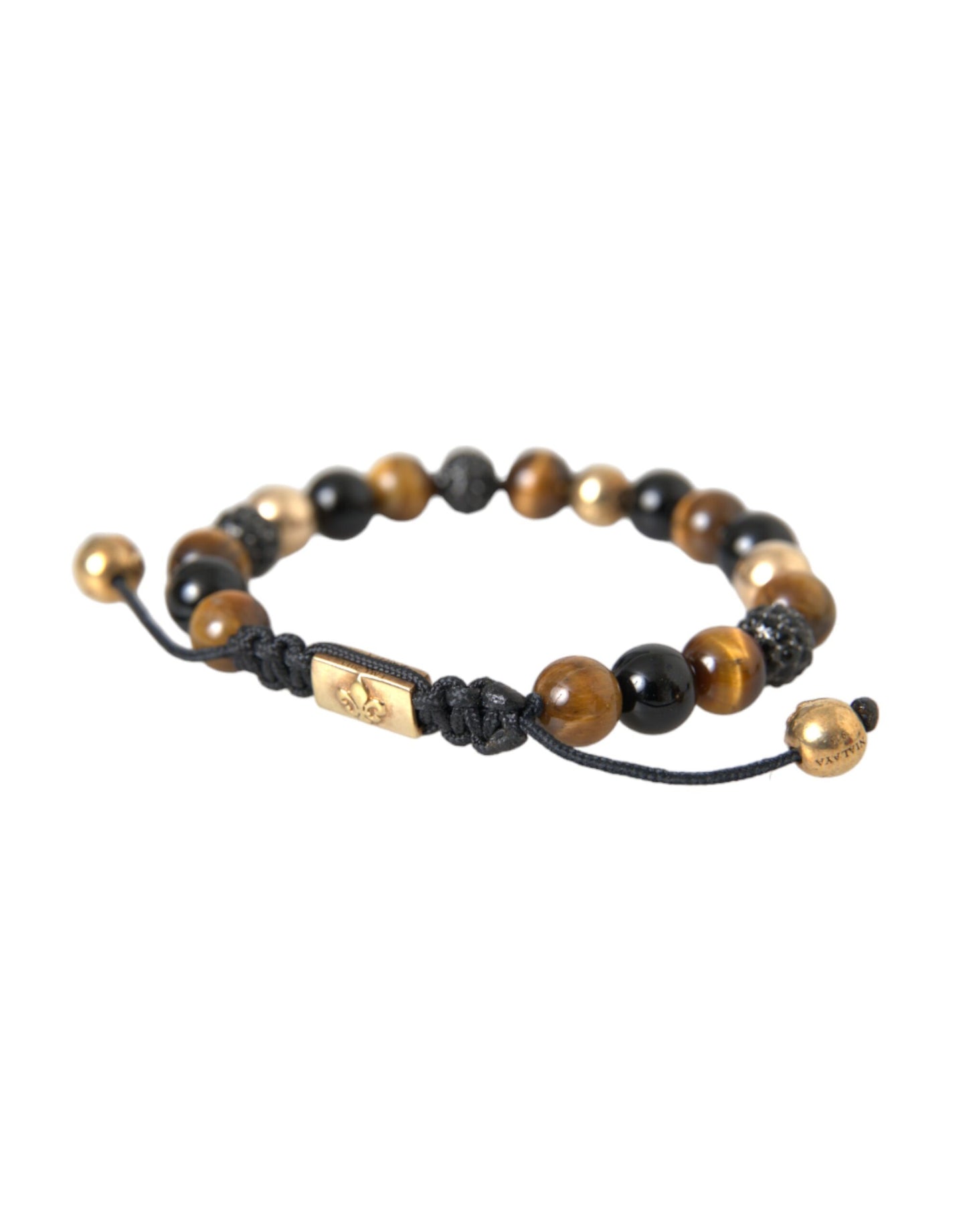 CZ Ball Tiger Eye Stone Koperen Kralen Heren Armband