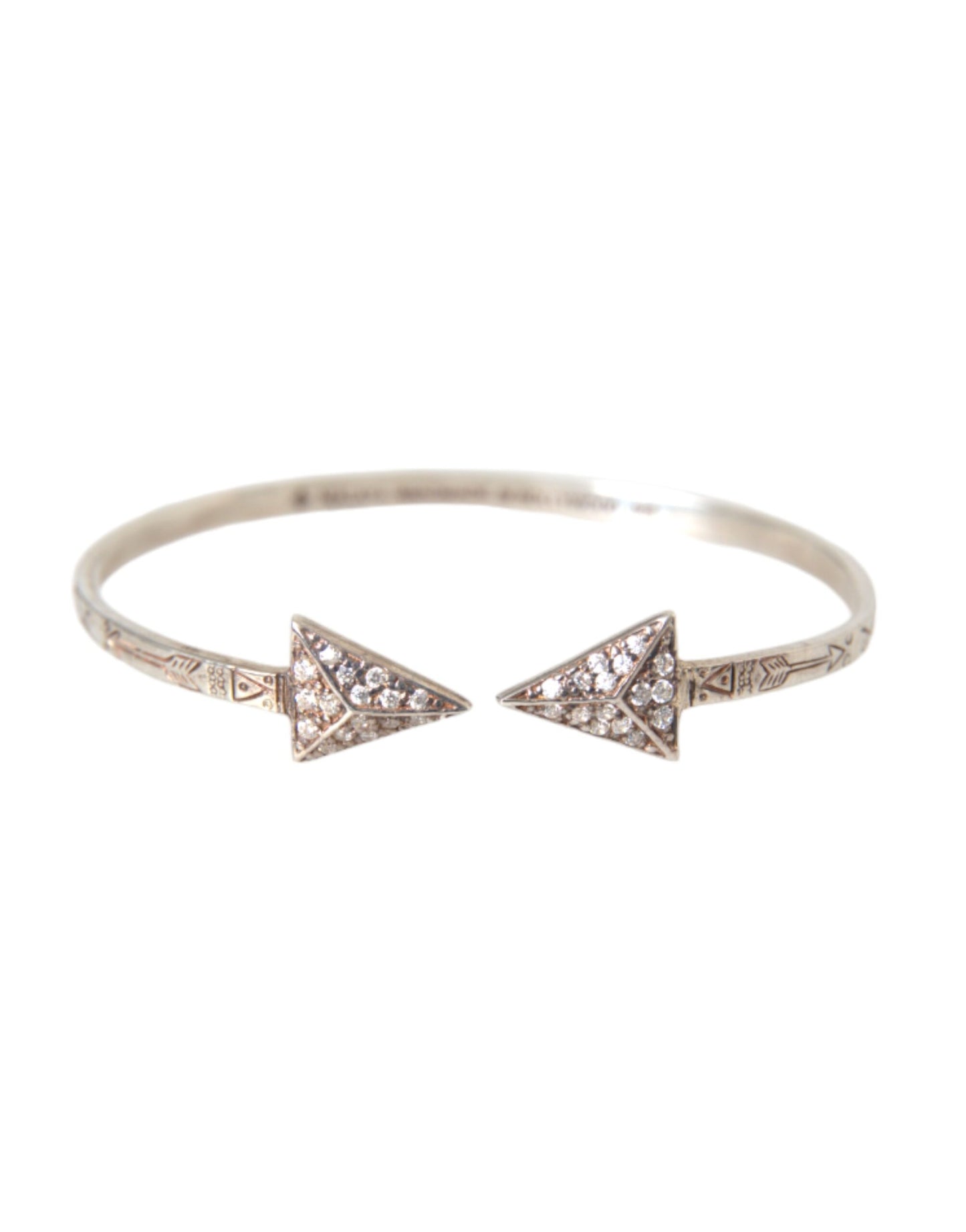 Arrow Crystal 925 Zilveren Bangle Armband Dames