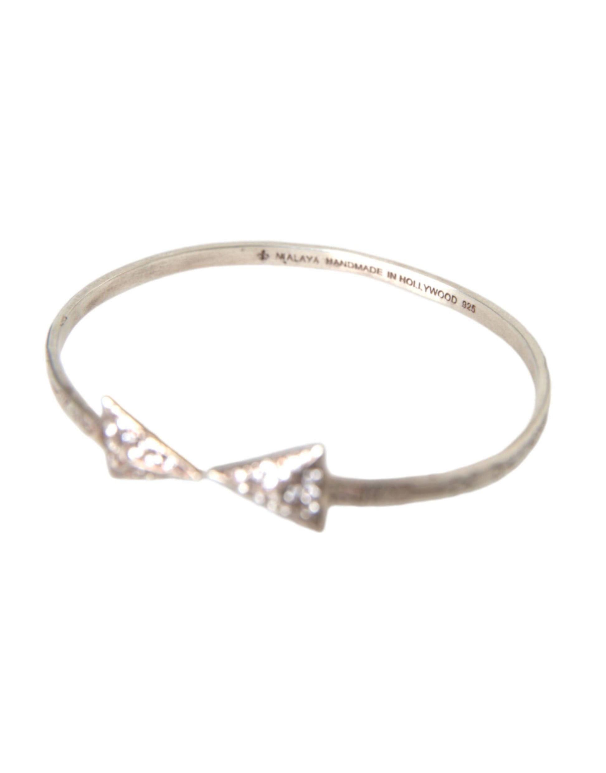 Arrow Crystal 925 Zilveren Bangle Armband Dames