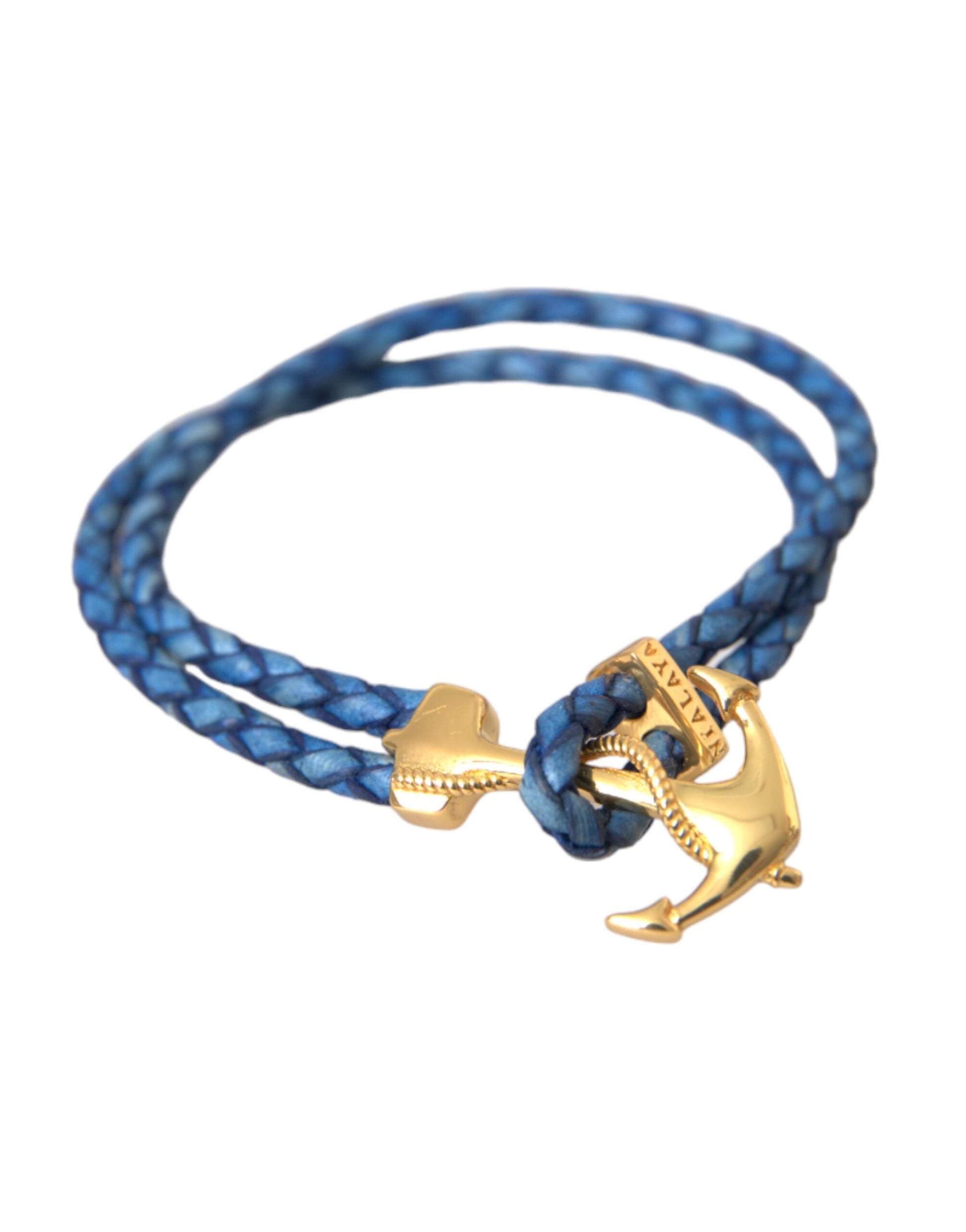 Blauwgouden anker 925 zilveren bedelarmband voor heren