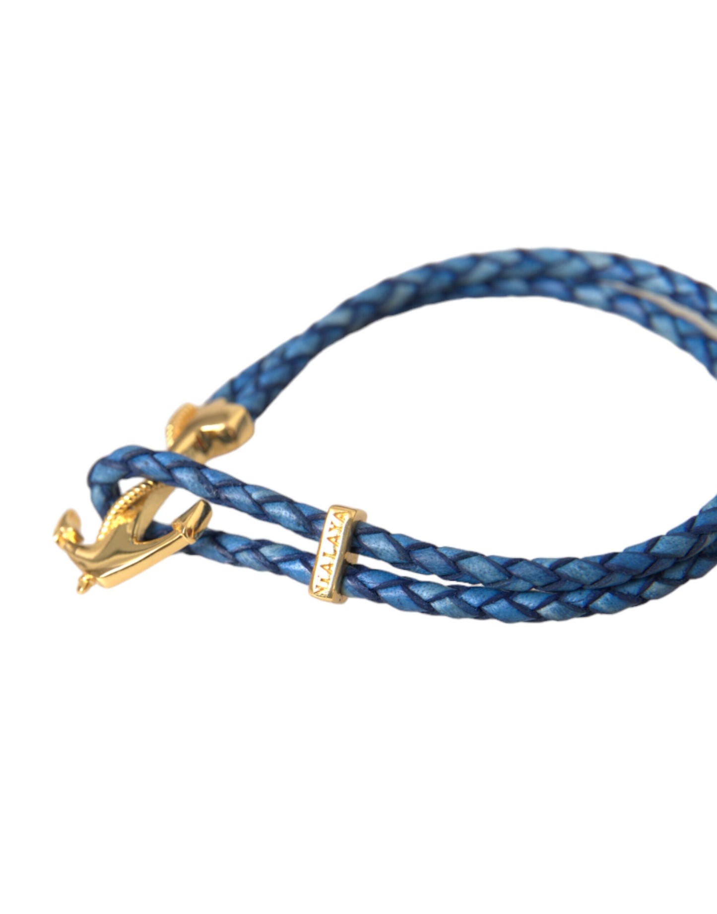 Blauwgouden anker 925 zilveren bedelarmband voor heren