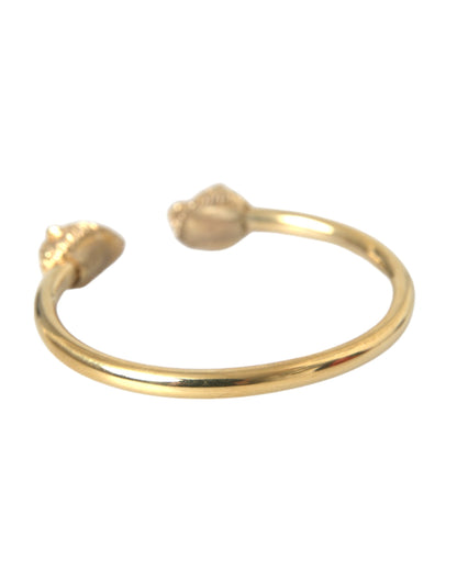 Gouden CZ Leeuw Bangle Armband Vrouwen