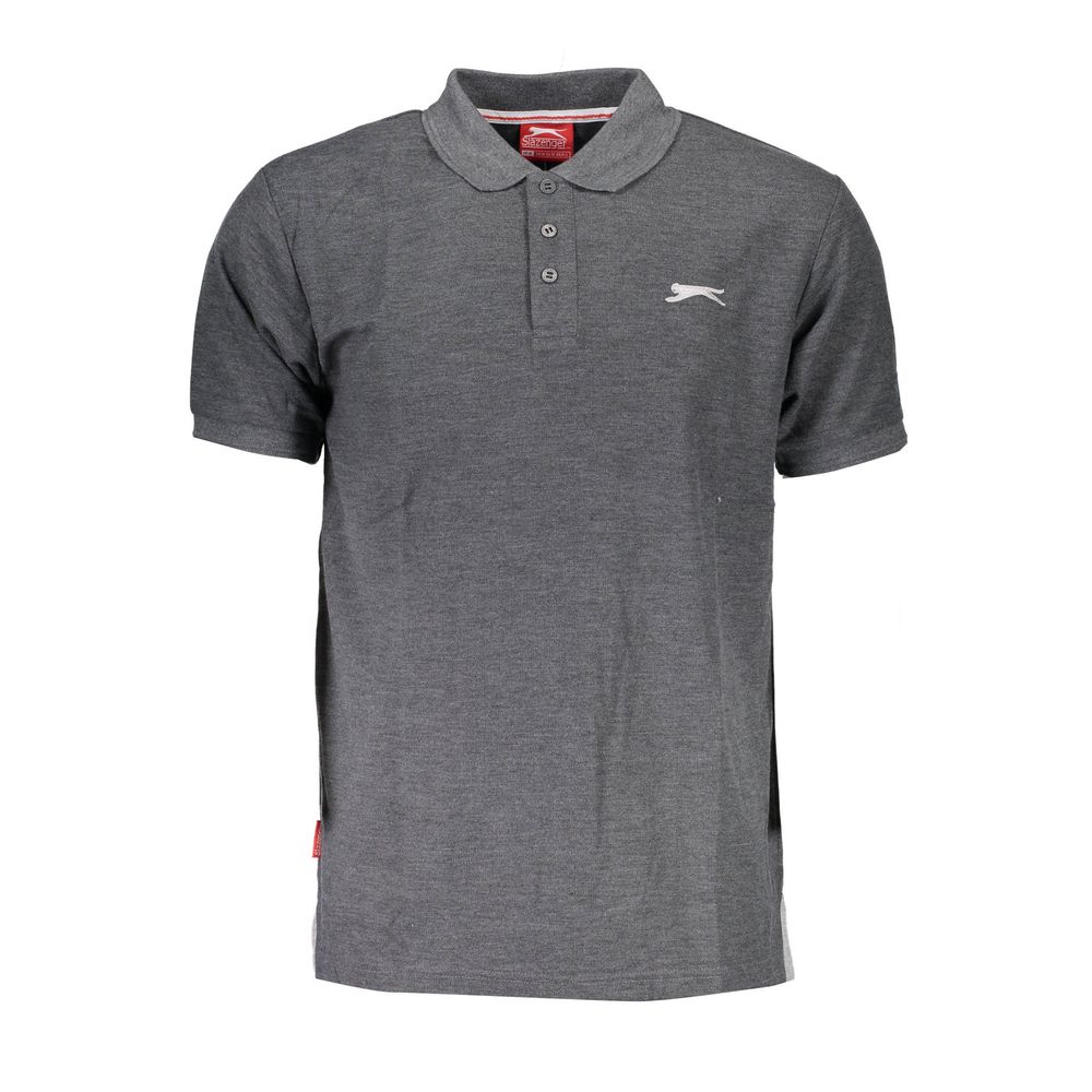 Grijs katoenen poloshirt