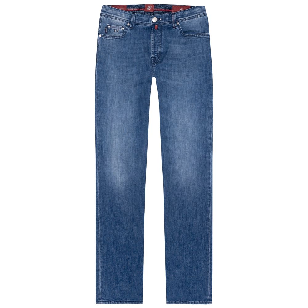 Blauwe katoenen jeans en broek