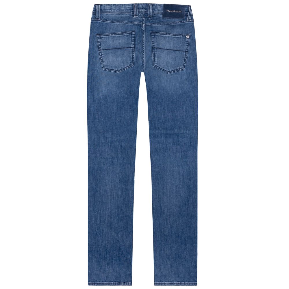 Blauwe katoenen jeans en broek