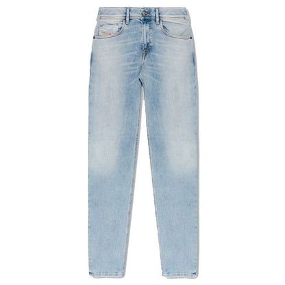 Lichtblauwe katoenen jeans en broek