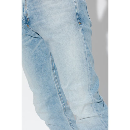 Lichtblauwe katoenen jeans en broek