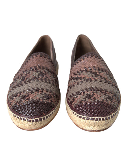 Bruine Buffalo leren espadrille flats schoenen