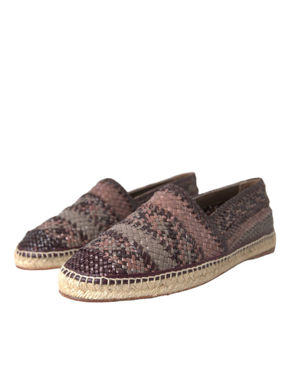 Bruine Buffalo leren espadrille flats schoenen