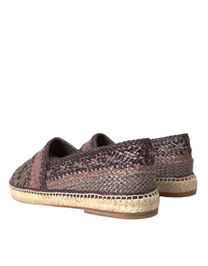 Bruine Buffalo leren espadrille flats schoenen