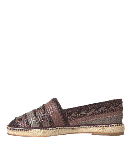 Bruine Buffalo leren espadrille flats schoenen