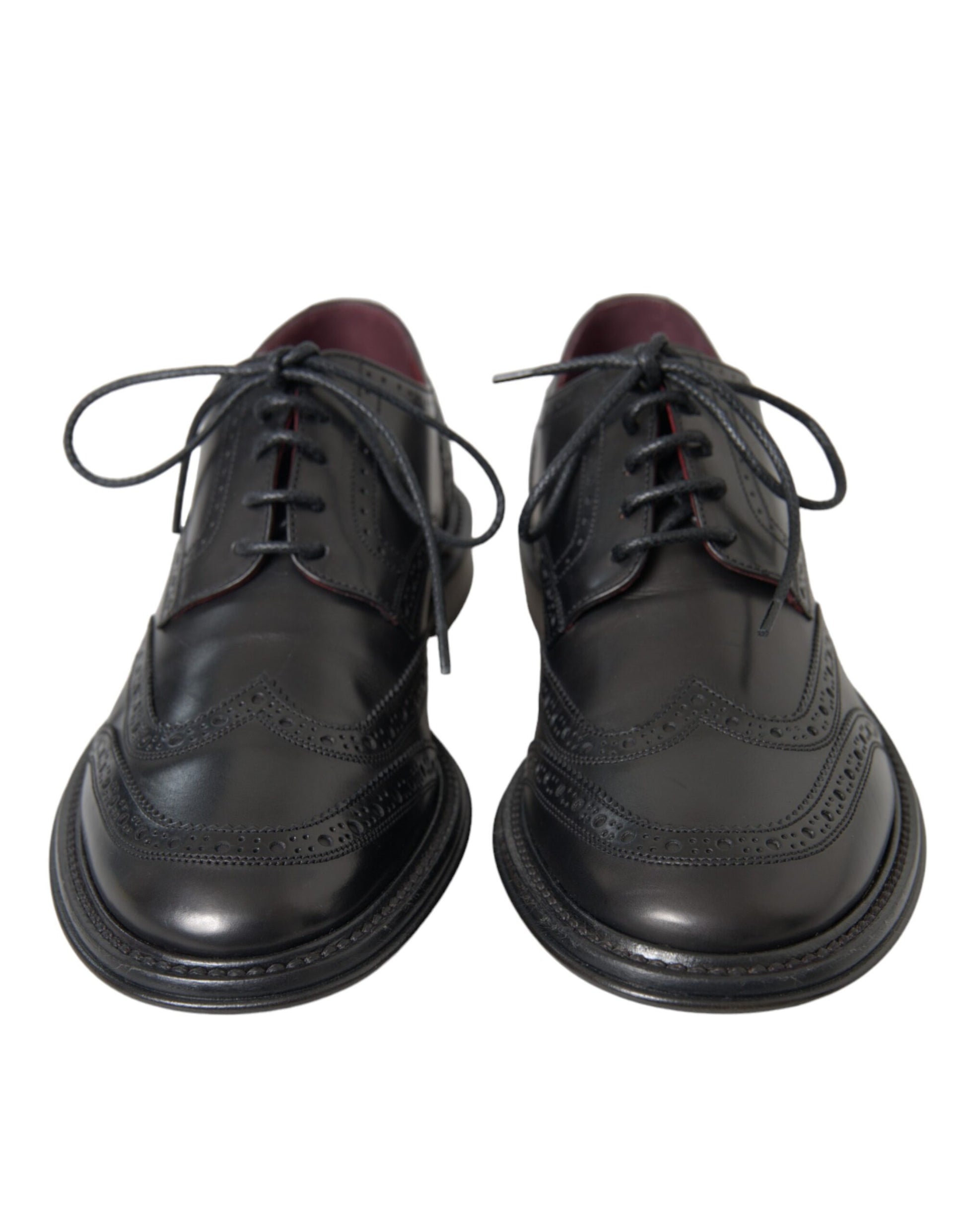 Zwarte leren Oxford Wingtip formele herenschoenen