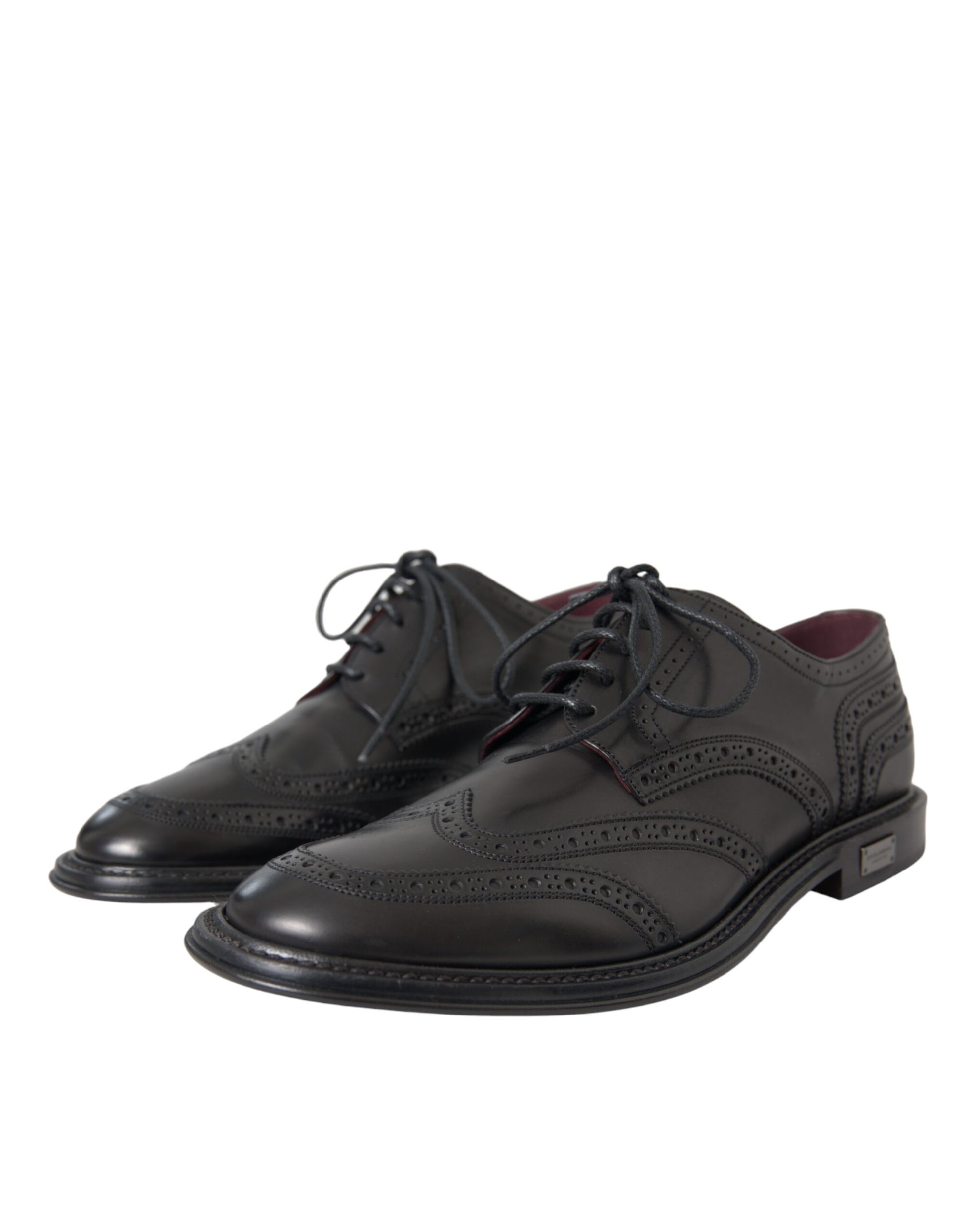 Zwarte leren Oxford Wingtip formele herenschoenen