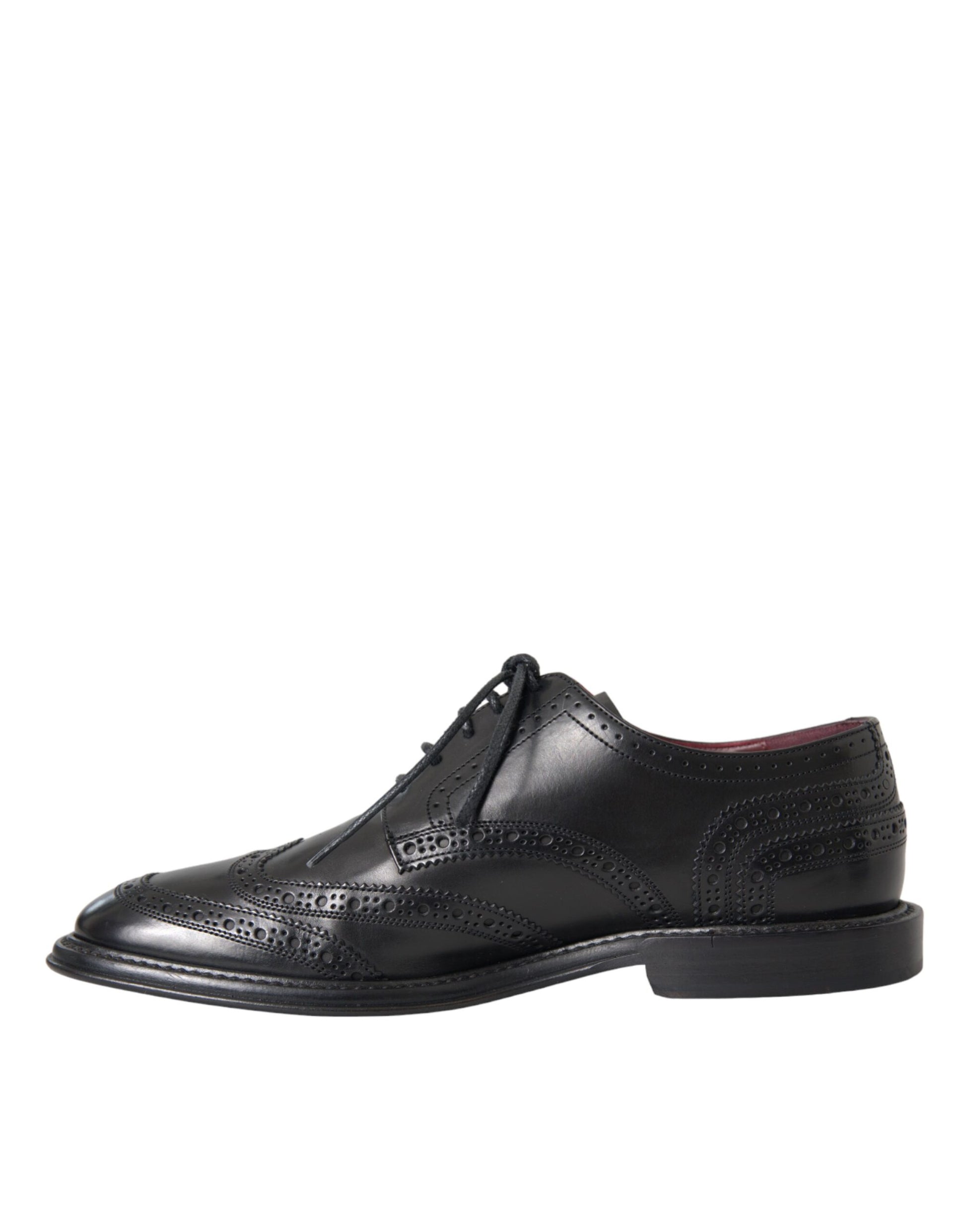 Zwarte leren Oxford Wingtip formele herenschoenen