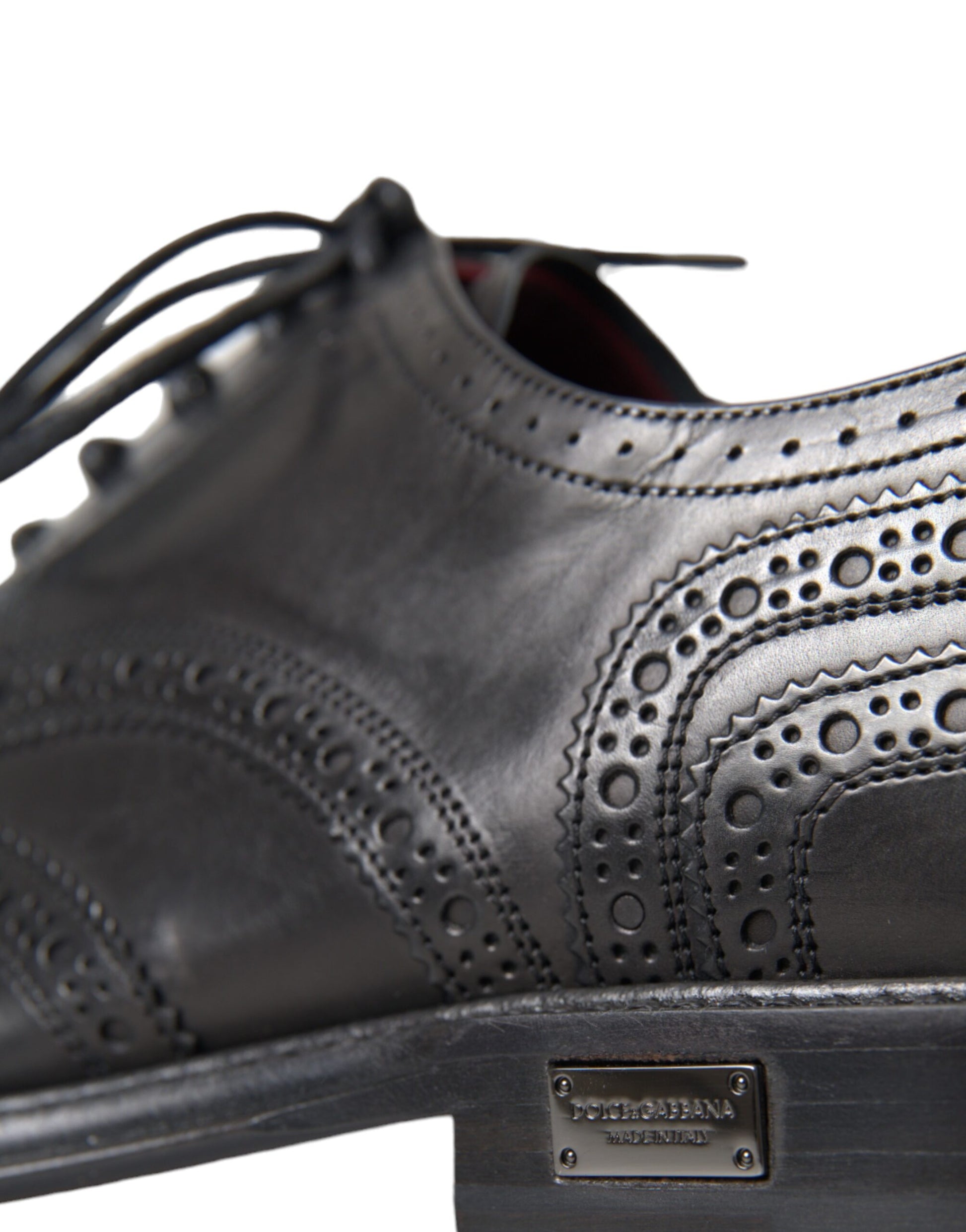 Zwarte leren Oxford Wingtip formele herenschoenen