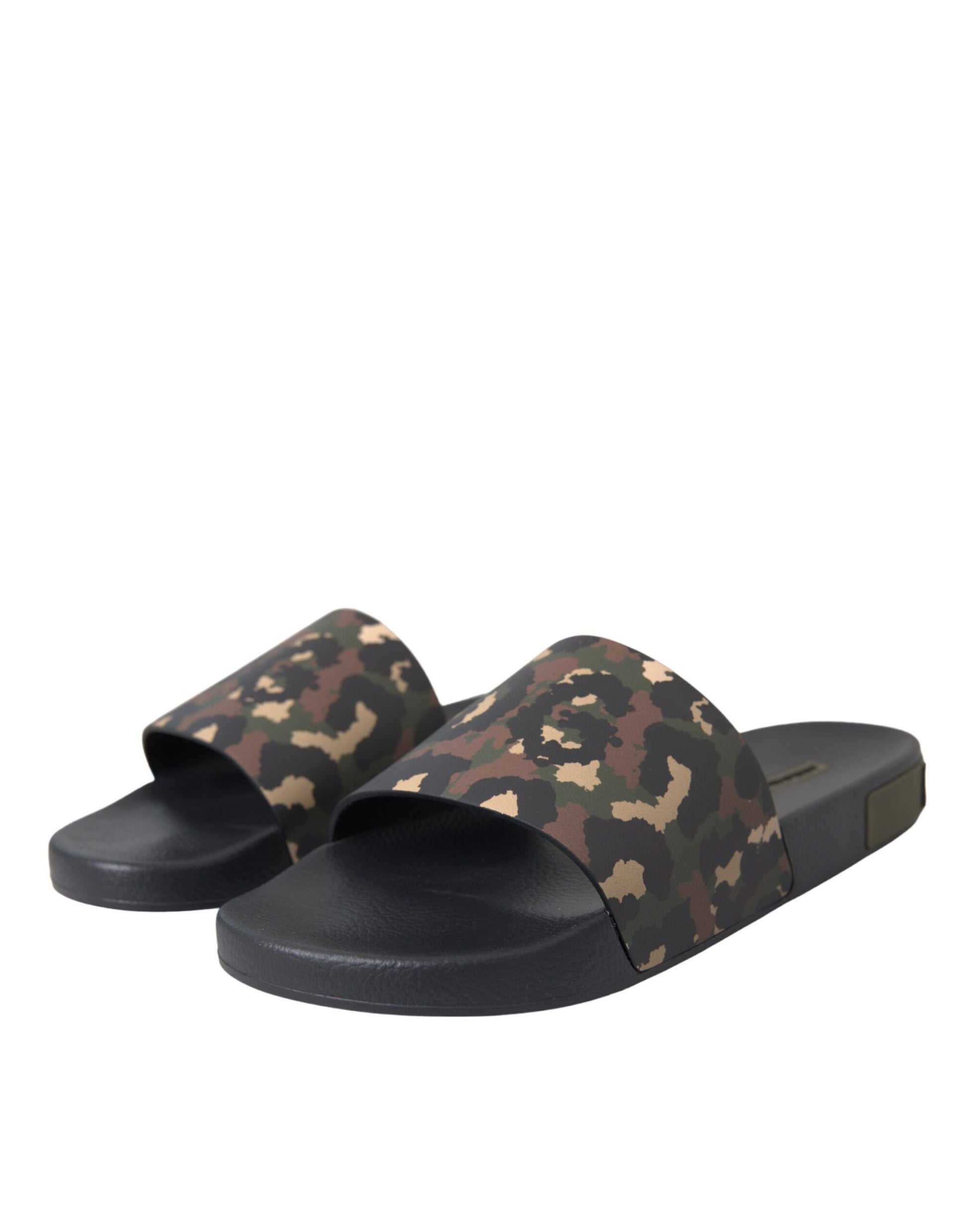 Multicolor Camouflage Leren Strandkleding Herenschoenen