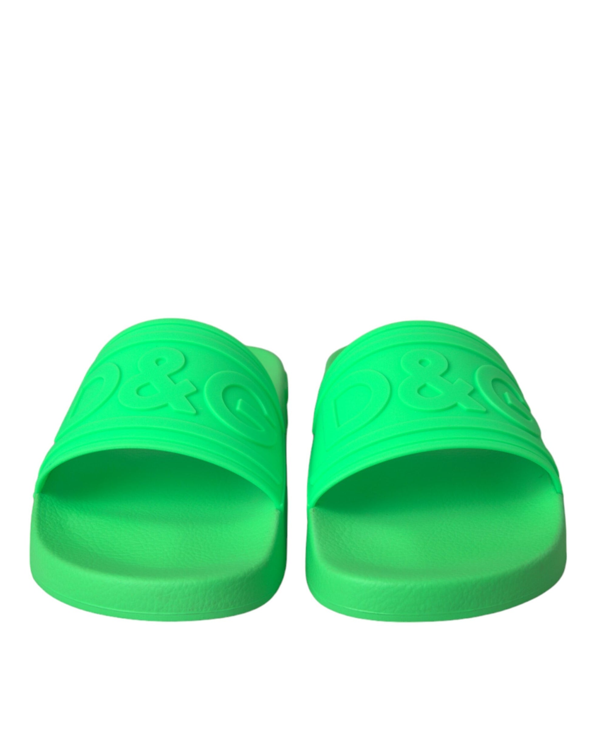 Groene leren slippers sandalen strandkleding schoenen