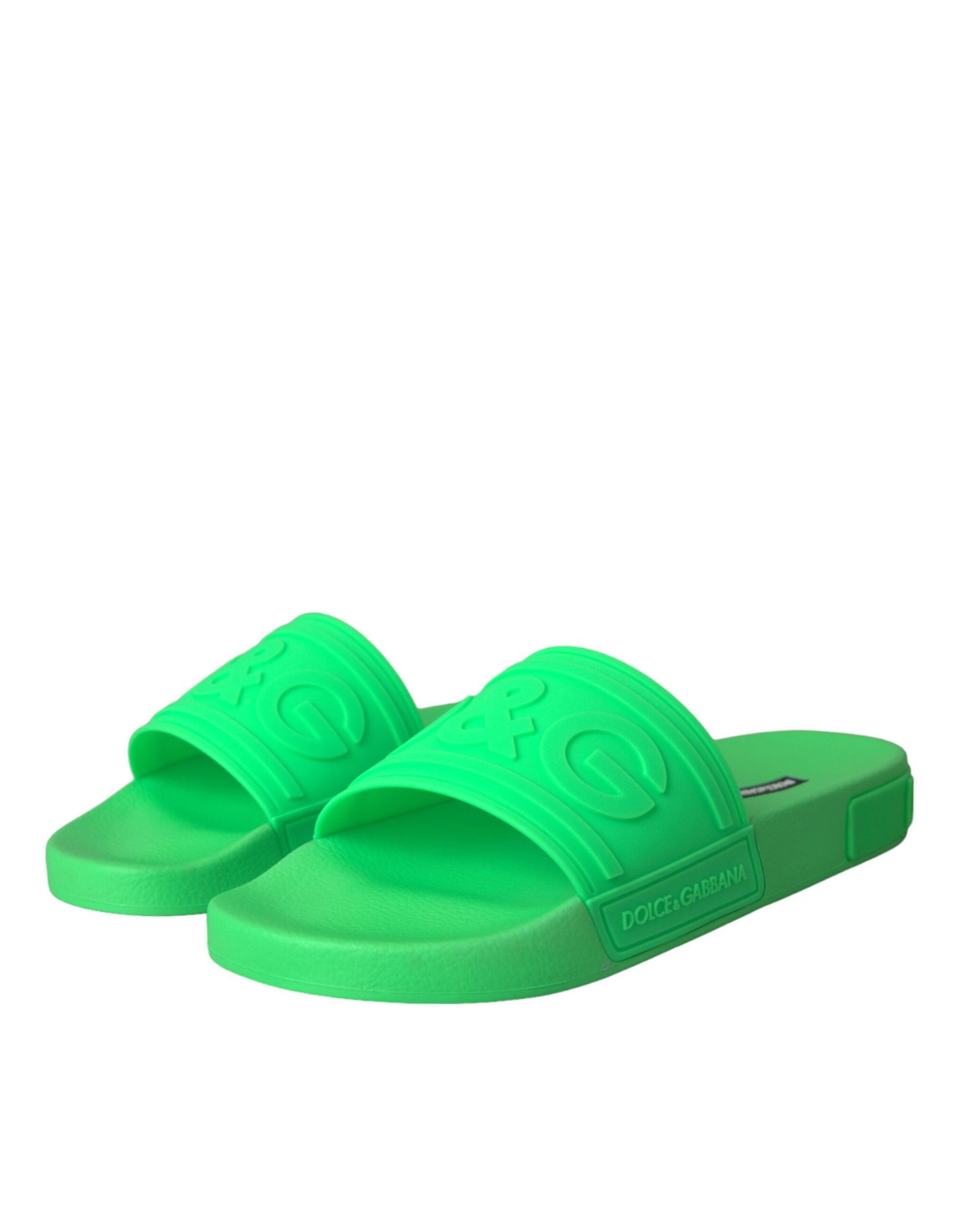 Groene leren slippers sandalen strandkleding schoenen