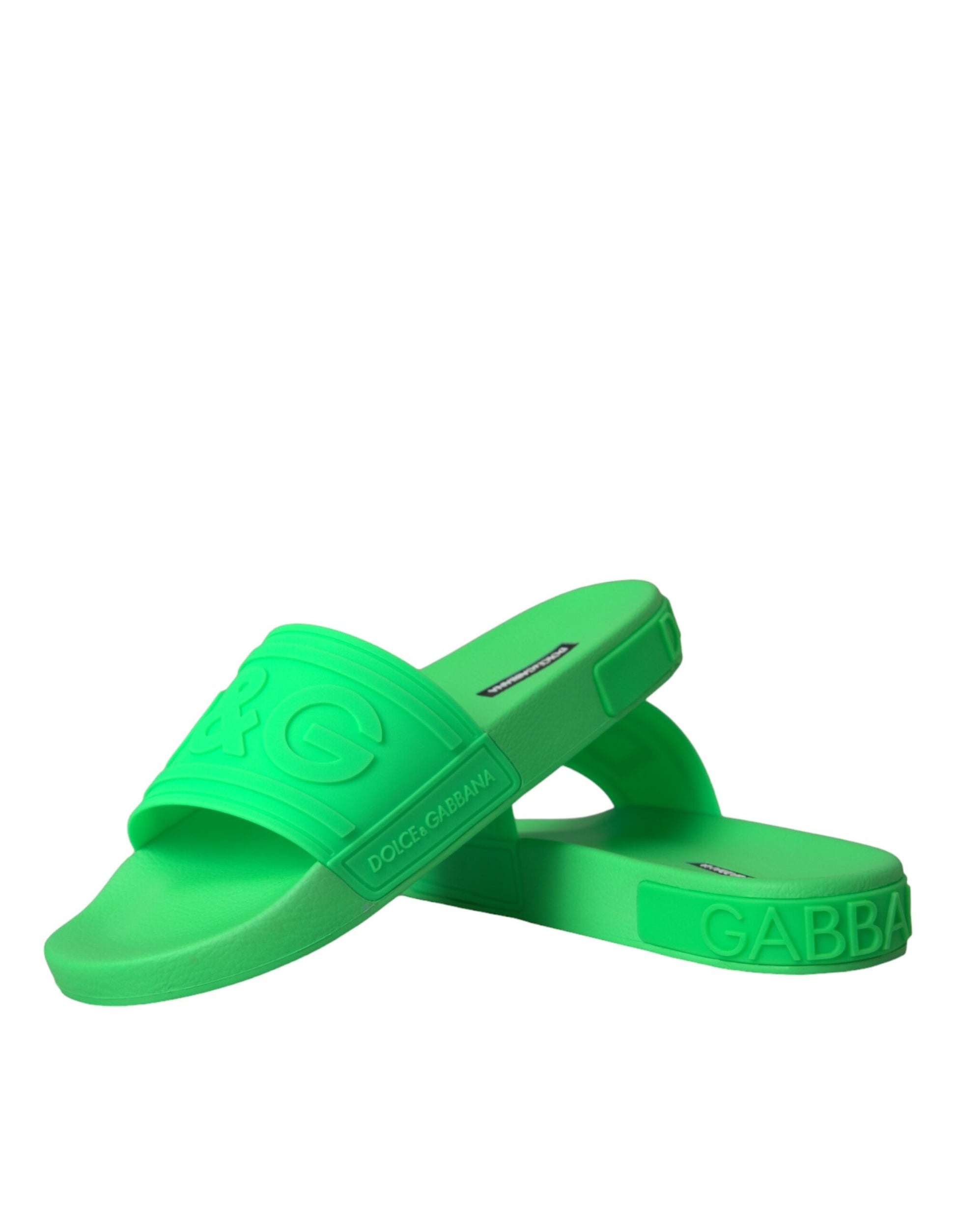 Groene leren slippers sandalen strandkleding schoenen