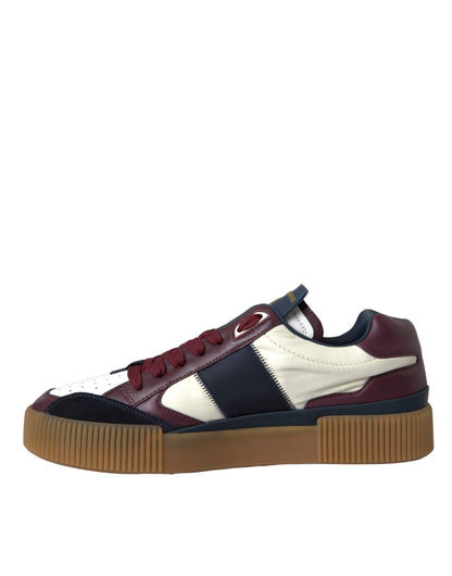 Multicolor Miami Leather Low Top Sneakers Shoes