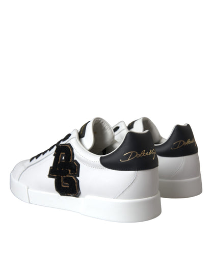 Witte leren DG Logo Casual Low Top Sneakers Schoenen