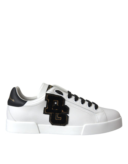 Witte leren DG Logo Casual Low Top Sneakers Schoenen