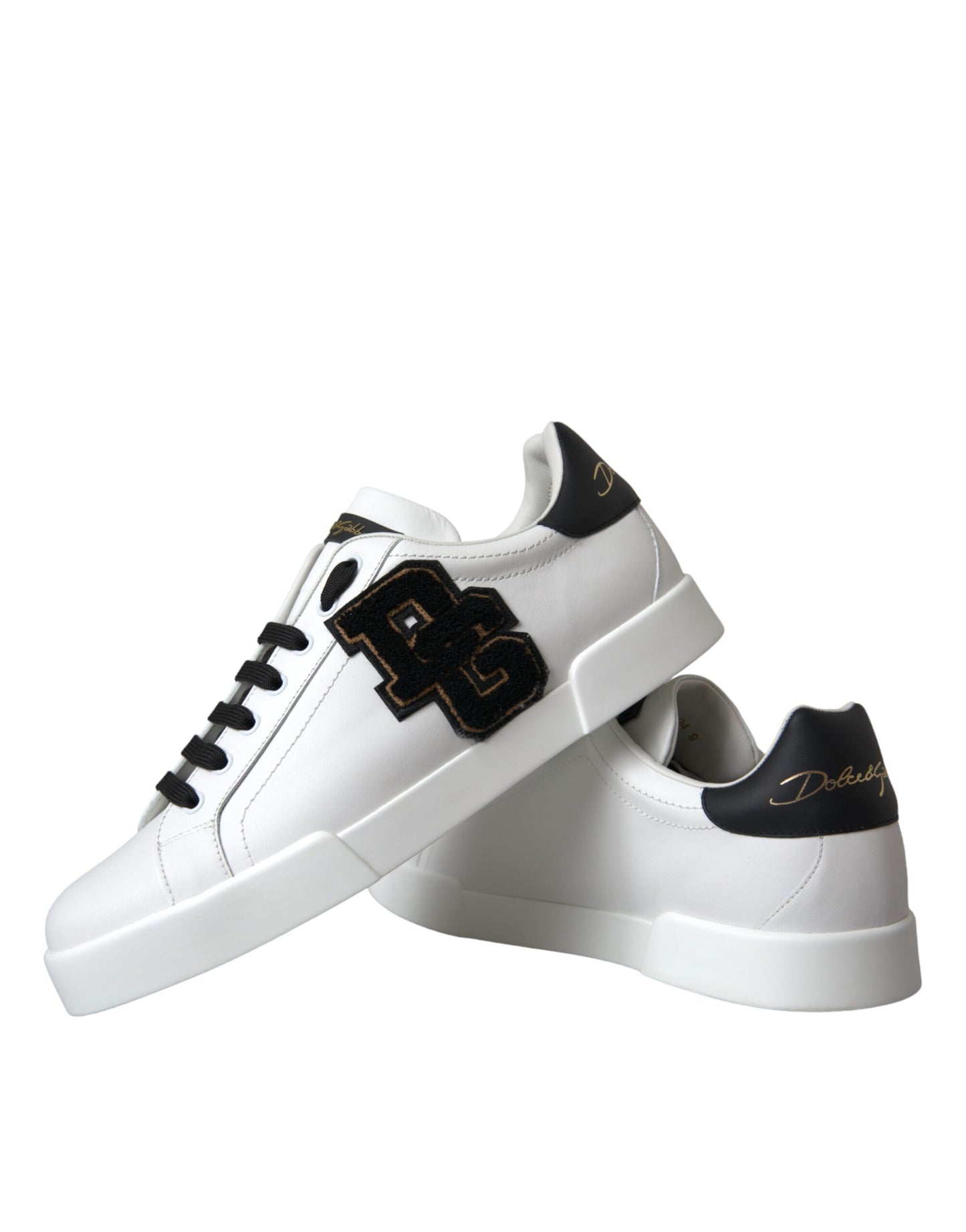 Witte leren DG Logo Casual Low Top Sneakers Schoenen