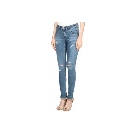 Blauwe katoenen jeans en broek