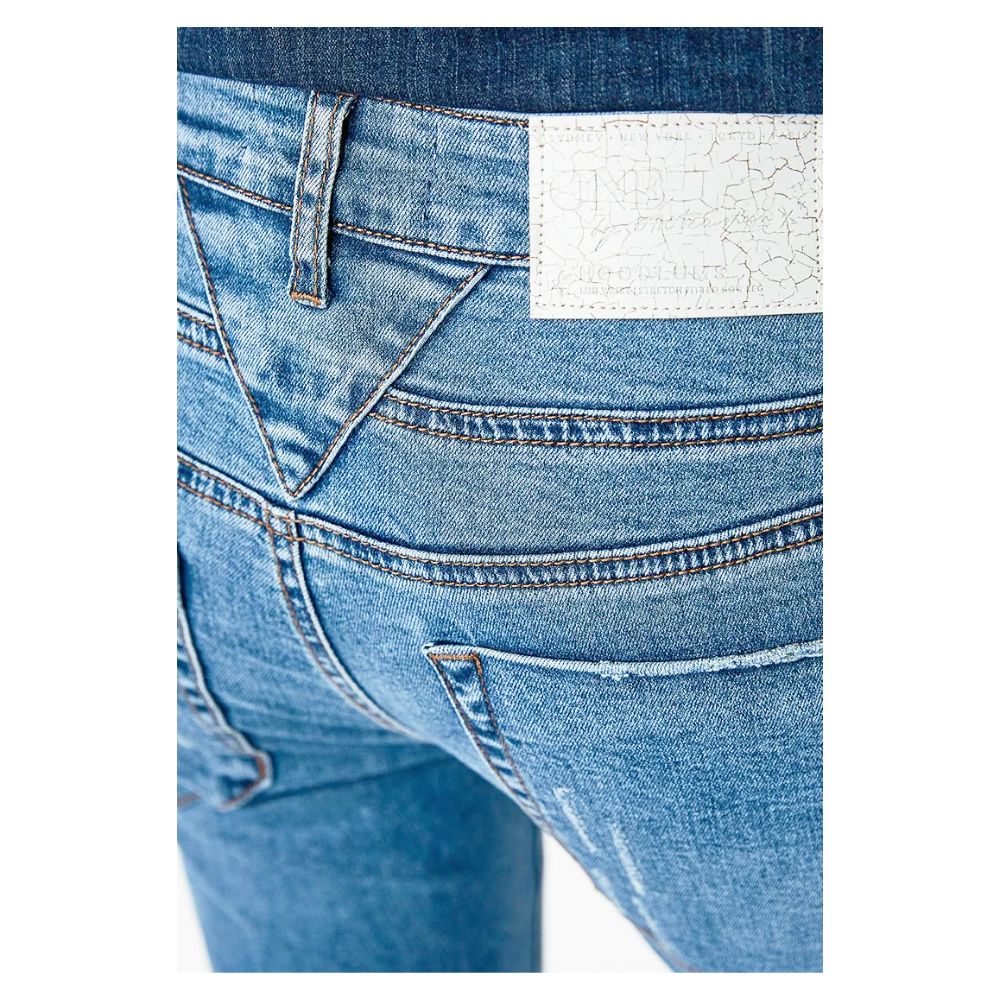 Blauwe katoenen jeans en broek