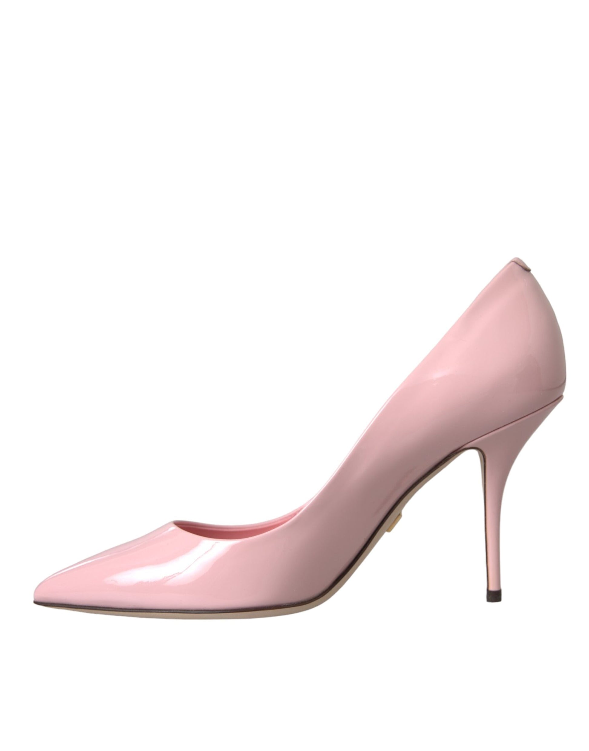 Lichtroze lakleren pumps met hak