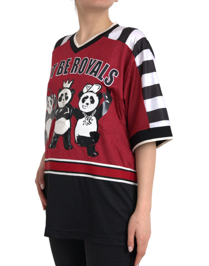 Meerkleurige Royals Panda Oversized T-shirt