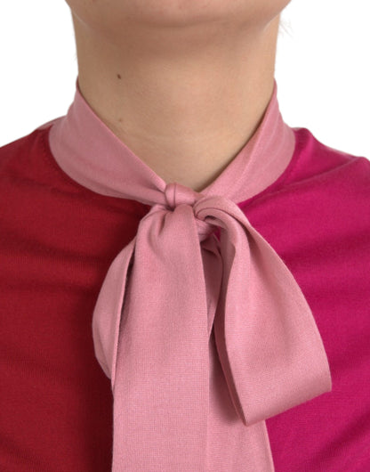 Roze korte mouwen trui Ascot kraag top