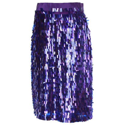 Paarse polyester rok