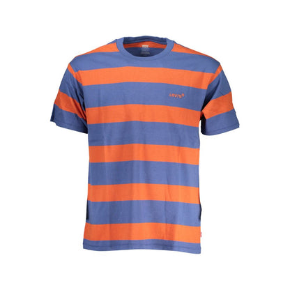 Blauw katoenen heren T-shirt