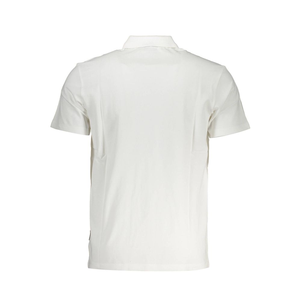 Wit katoenen heren poloshirt