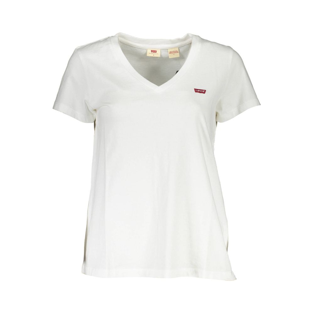 Wit katoenen dames T-shirt