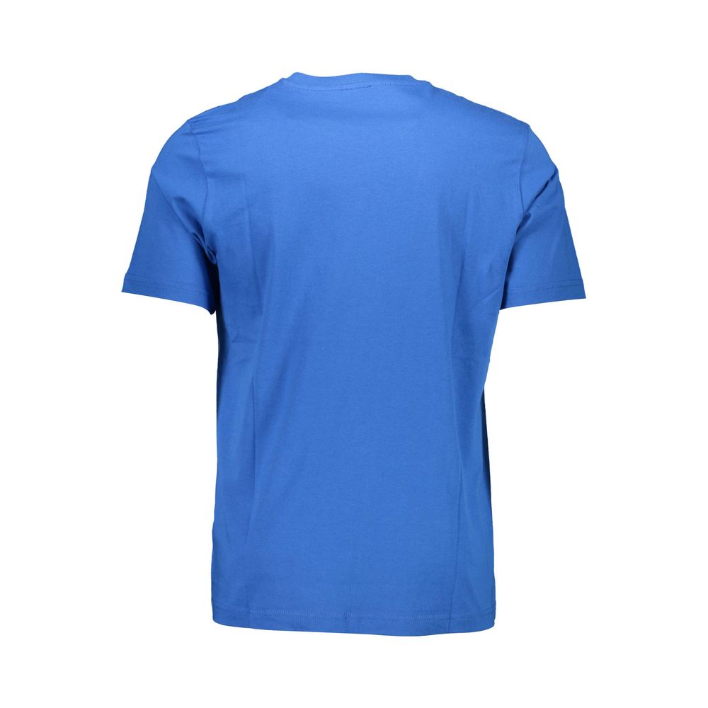 Blauw katoenen heren T-shirt