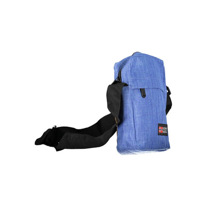 Blue Polyester Shoulder Bag