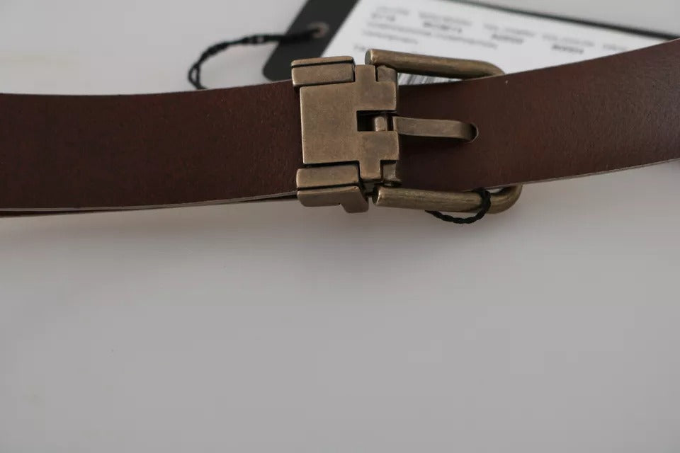 Crème beige gouden gesp taille leren riem