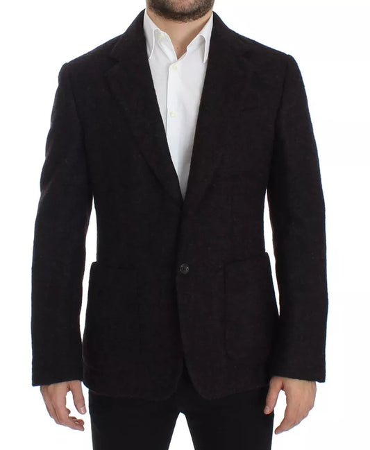 Bordeaux Alpaca Twee Knoops Jas Blazer