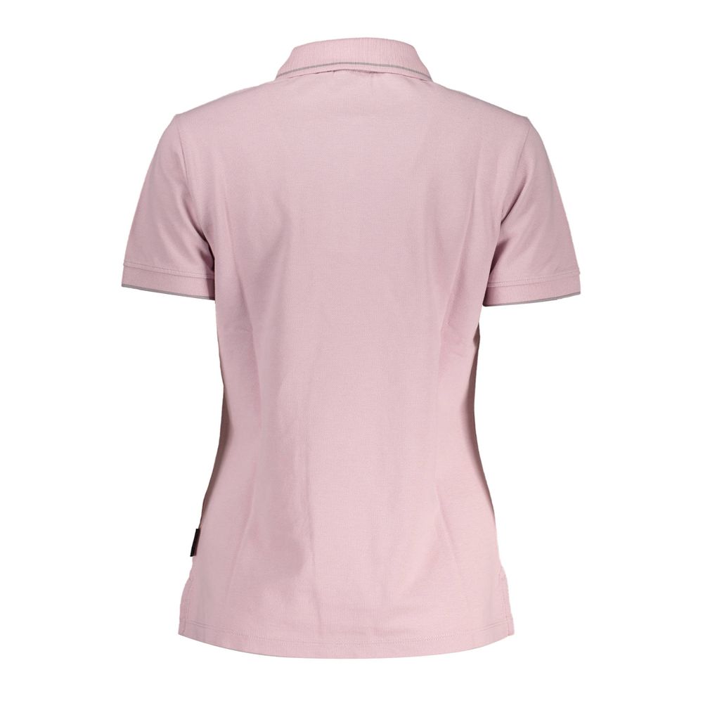 Roze katoenen dames poloshirt