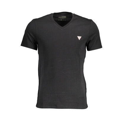 Black Cotton Men T-Shirt